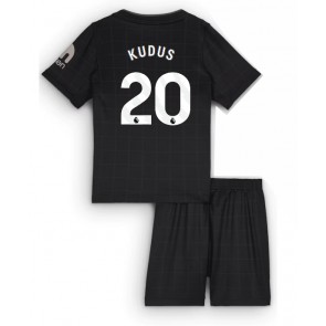 Lacne Dětský Futbalové dres Tottenham Hotspur Mohammed Kudus #20 2025-26 Krátky Rukáv - Preč (+ trenírky)